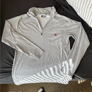 Carhartt Light Gray Quarter-Zip Shirt